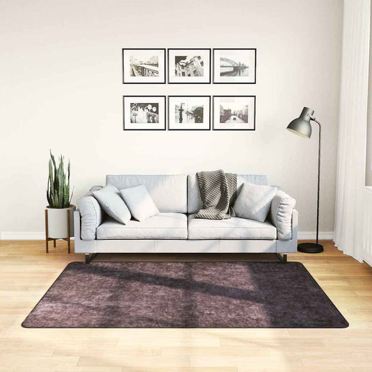 Vidaxl vloerkleed wasbaar anti-slip 120x170 cm antracietkleurig