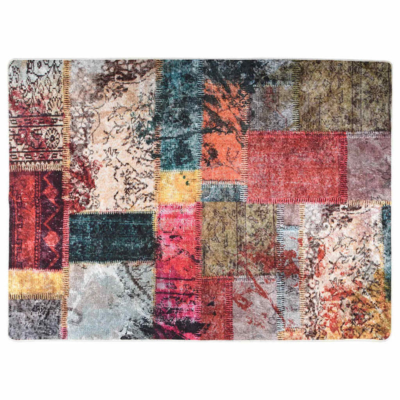 Load image into Gallery viewer, Vidaxl vloerkleed wasbaar anti-slip 150x230 cm patchwork meerkleurig
