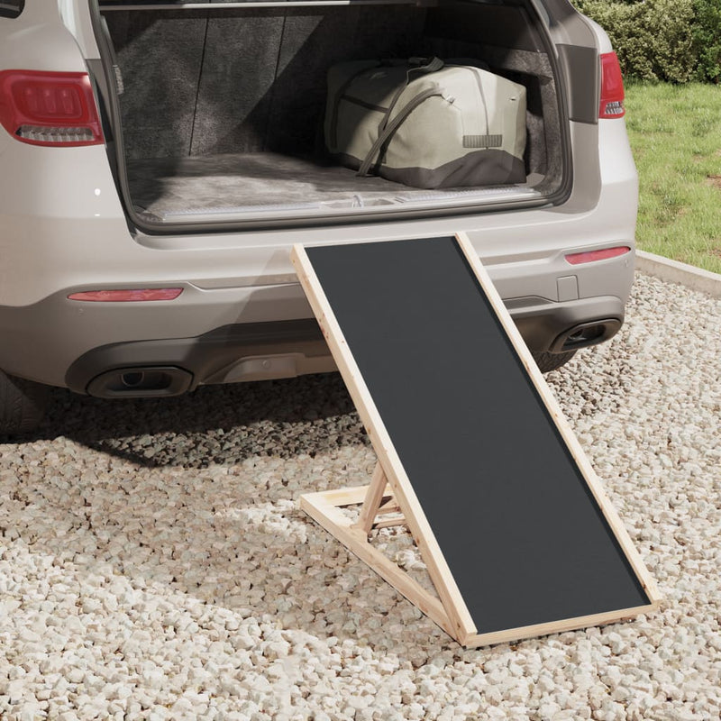 Load image into Gallery viewer, Vidaxl hondenloopplank 100x40 cm massief vurenhout grijs
