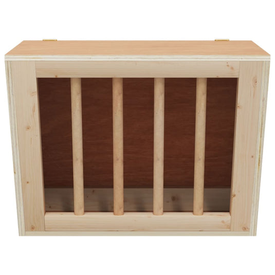 Vidaxl hooiruif voor konijnen 25x18,5x20,5 cm massief vurenhout