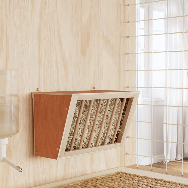 Load image into Gallery viewer, Vidaxl hooiruif voor konijnen 37x18,5x23 cm massief vurenhout
