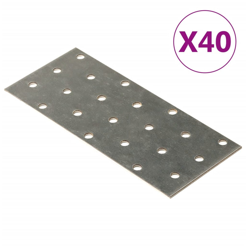 Load image into Gallery viewer, Vidaxl platen geperforeerd 40 st 2 mm 140x60 mm gegalvaniseerd staal
