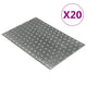 VidaXL Platen geperforeerd 20 st 2 mm 300x200 mm gegalvaniseerd staal