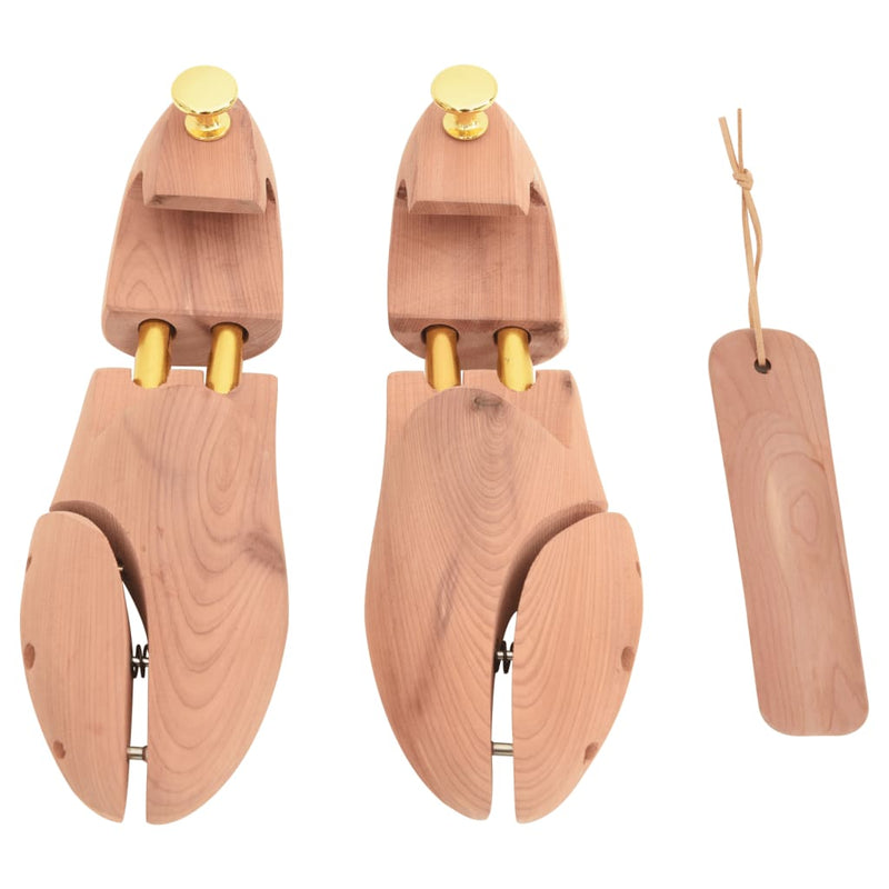 Load image into Gallery viewer, Vidaxl schoenspanner met schoenlepel eu 44-45 massief cederhout
