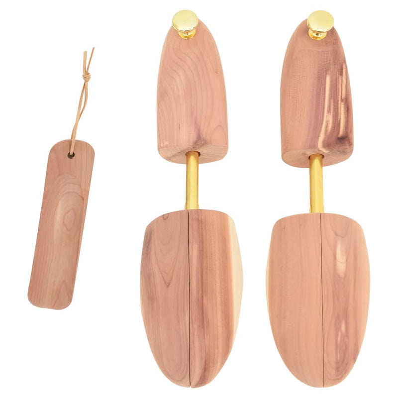Load image into Gallery viewer, Vidaxl schoenspanner met schoenlepel eu 44-45 massief cederhout
