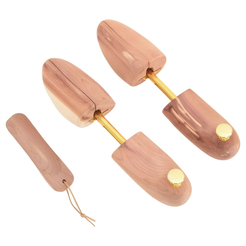 Load image into Gallery viewer, Vidaxl schoenspanner met schoenlepel eu 44-45 massief cederhout
