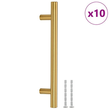 Vidaxl handvatten 10 st 128 mm roestvrij staal goudkleurig