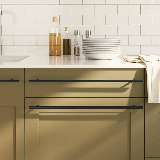 Vidaxl handvatten 5 st 480 mm roestvrij staal zwart