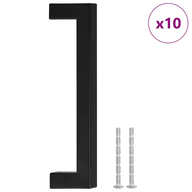 Load image into Gallery viewer, Vidaxl handvatten 10 st 128 mm roestvrij staal zwart
