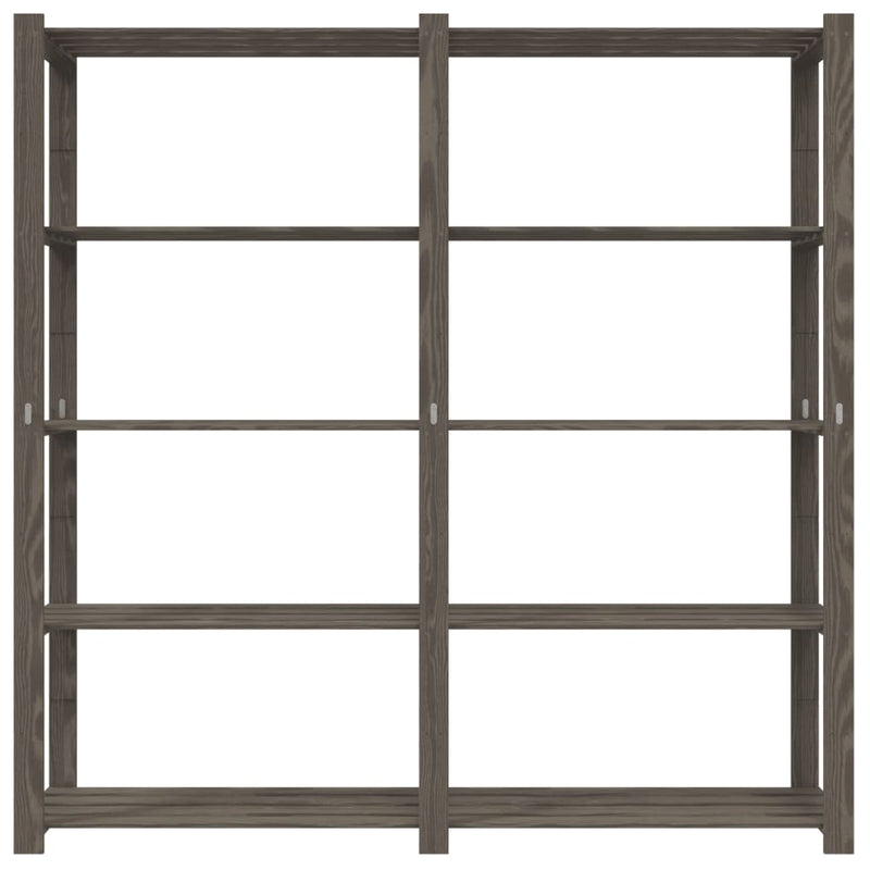 Load image into Gallery viewer, Vidaxl opbergrek 5-laags 170x38x170 cm massief grenenhout grijs

