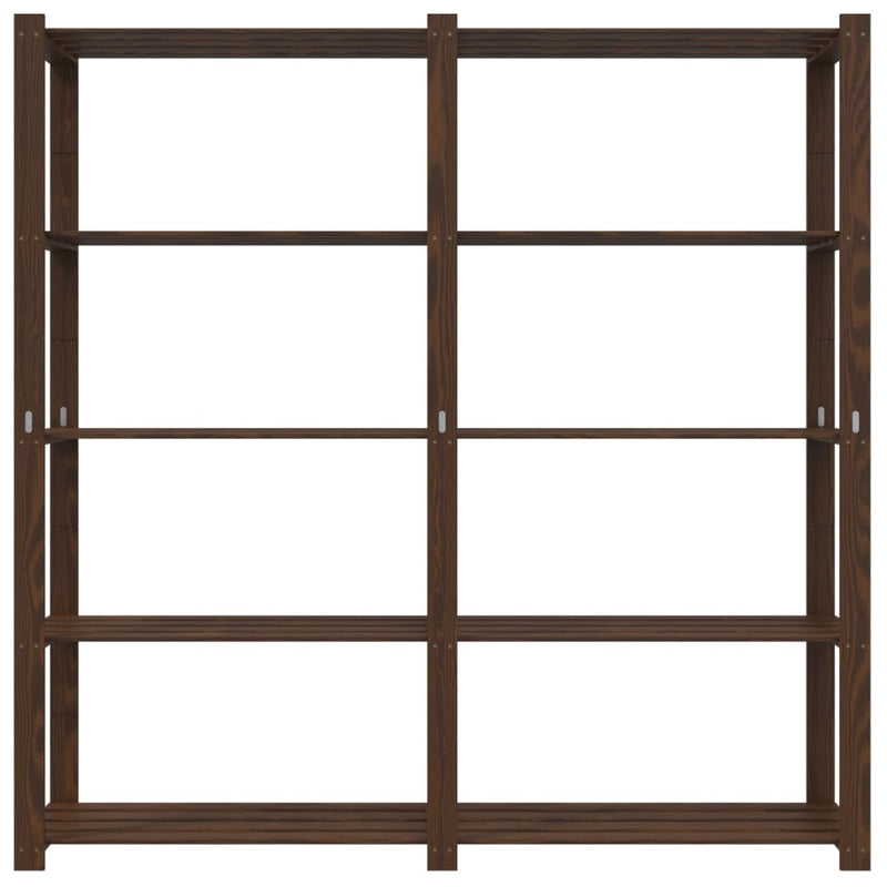 Load image into Gallery viewer, Vidaxl opbergrek 5-laags 170x38x170 cm massief grenenhout bruin
