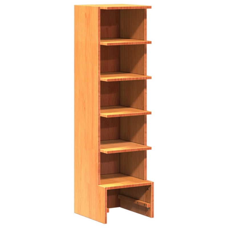Load image into Gallery viewer, Vidaxl schoenenkast 28x30x104 cm massief grenenhout wasbruin

