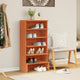 Vidaxl schoenenkast 52x30x104 cm massief grenenhout wasbruin