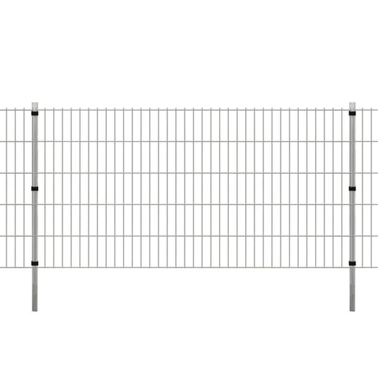 VidaXL Schuttingpalen 10 st 150 cm gegalvaniseerd staal zilverkleurig