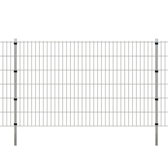 VidaXL Schuttingpalen 10 st 170 cm gegalvaniseerd staal zilverkleurig