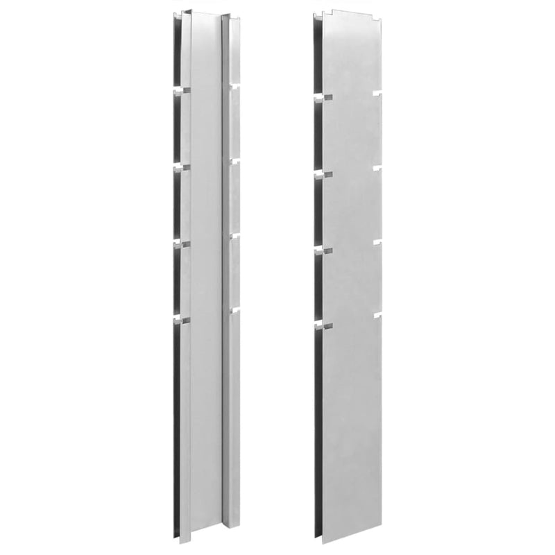 Load image into Gallery viewer, VidaXL Schuttingpalen 10 st 140 cm gegalvaniseerd staal zilverkleurig
