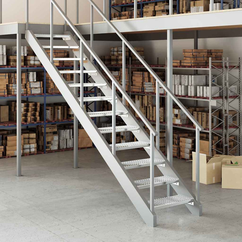 Load image into Gallery viewer, Vidaxl traptrede rooster 60x24x7 cm gegalvaniseerd staal
