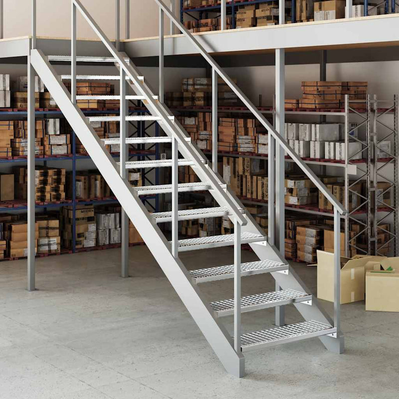 Load image into Gallery viewer, Vidaxl traptrede rooster 80x24x7 cm gegalvaniseerd staal
