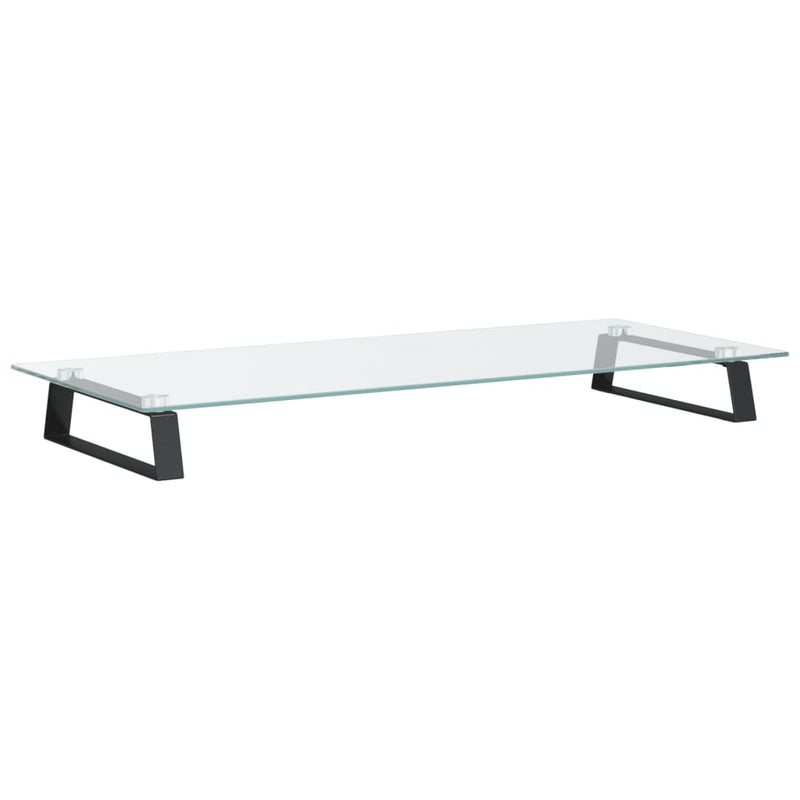 Load image into Gallery viewer, Vidaxl monitorstandaard 80x35x8 cm gehard glas en metaal zwart
