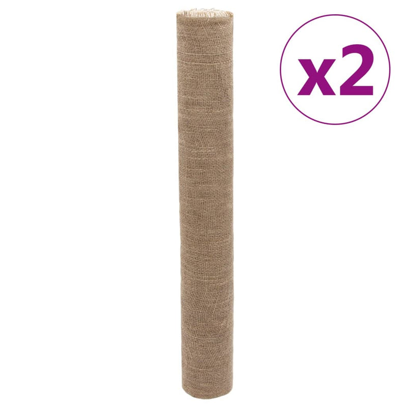 Load image into Gallery viewer, VidaXL Jute rollen 2 st 200 g m² 1x50 m 100% jute
