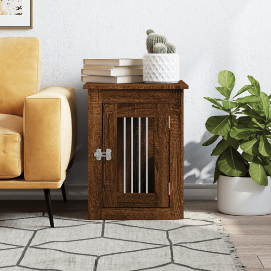 Vidaxl hondenbench 45x62x59 cm bewerkt hout bruin eikenkleur