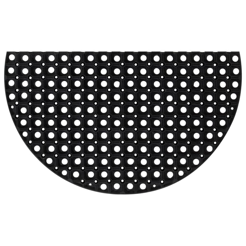 Load image into Gallery viewer, Vidaxl deurmat halfrond 45x75 cm rubber
