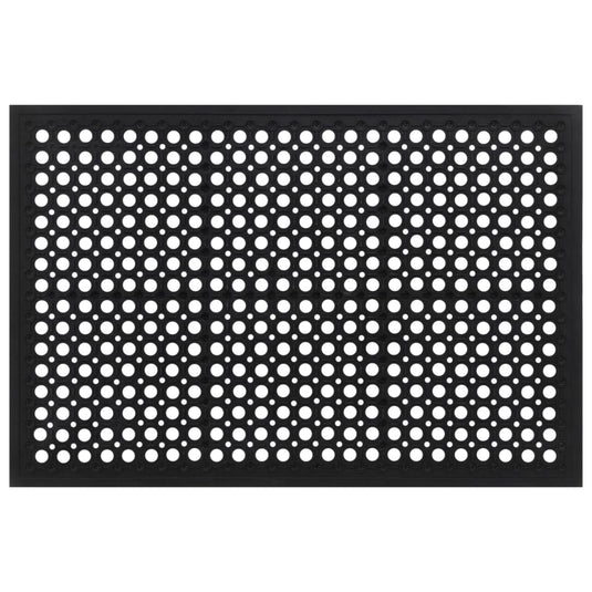 Vidaxl deurmat rechthoekig 60x90 cm rubber