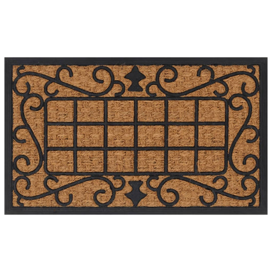 Vidaxl deurmat rechthoekig 45x75 cm rubber en kokosvezel