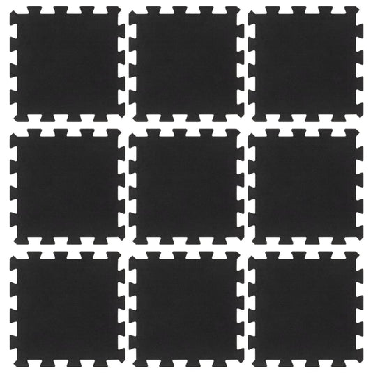 Vidaxl rubbertegels 9 st 16 mm 30x30 cm zwart