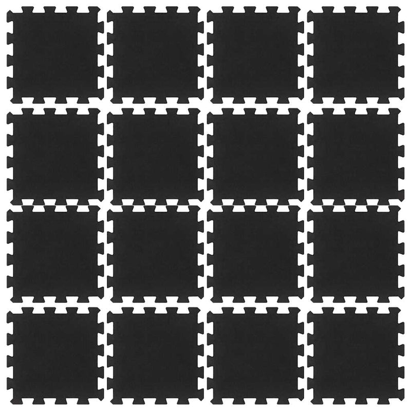 Load image into Gallery viewer, Vidaxl rubbertegels 16 st 16 mm 30x30 cm zwart
