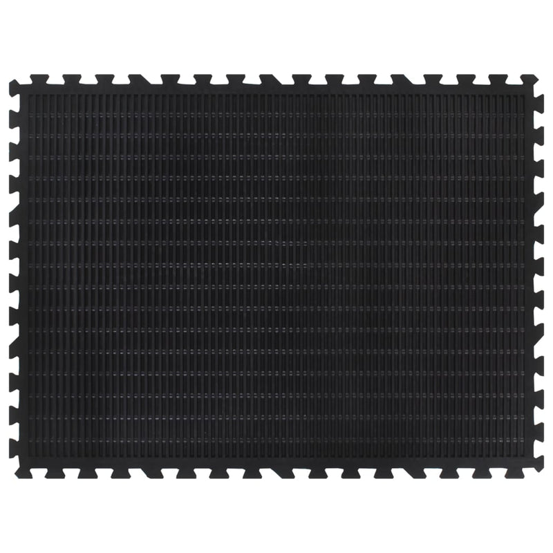 Load image into Gallery viewer, Vidaxl rubbertegel 12 mm 90x120 cm zwart
