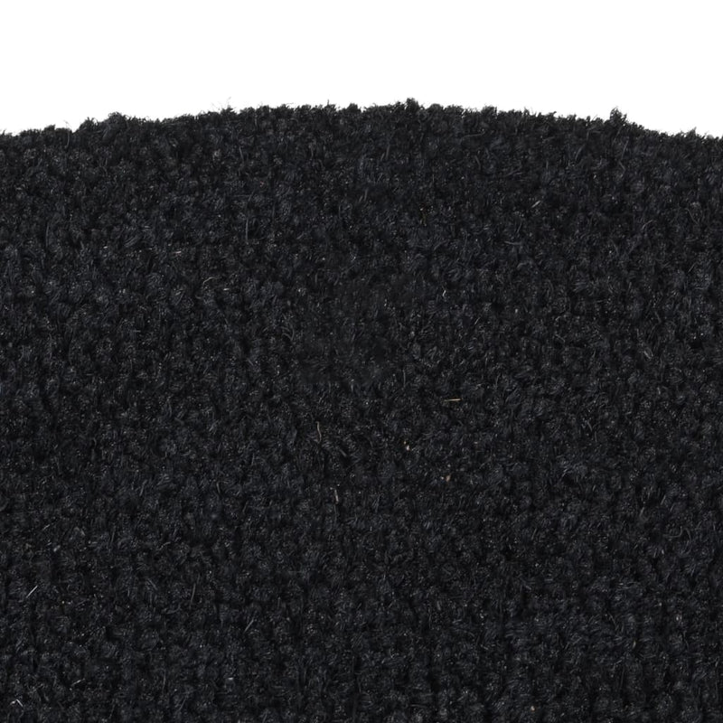 Load image into Gallery viewer, Vidaxl deurmat halfrond 40x60 cm getufte kokosvezel zwarty
