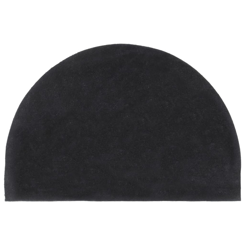 Load image into Gallery viewer, Vidaxl deurmat halfrond 40x60 cm getufte kokosvezel donkergrijs
