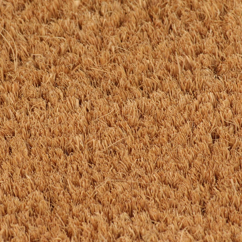 Load image into Gallery viewer, Vidaxl deurmat halfrond 50x80 cm getufte kokosvezel naturel
