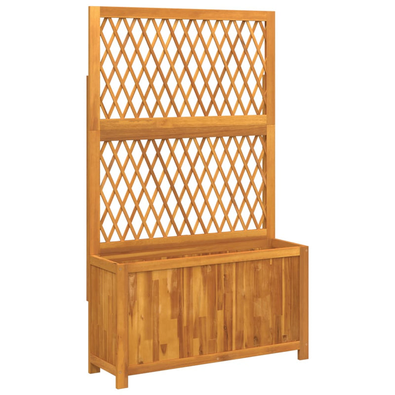 Load image into Gallery viewer, Vidaxl plantenbak met latwerk 100x32x165 cm massief acaciahout
