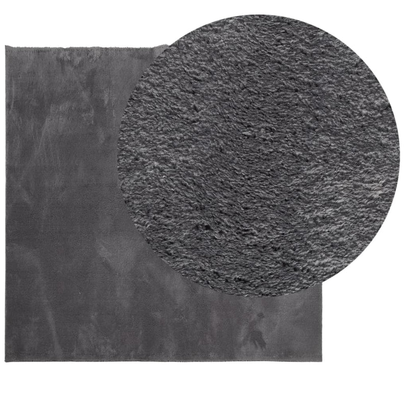 Afbeelding laden in galerijviewer, Vidaxl vloerkleed huarte laagpolig zacht wasbaar 160x160 cm antraciet

