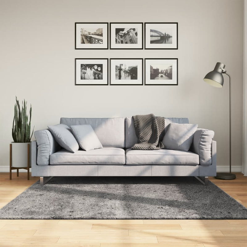 Afbeelding laden in galerijviewer, Vidaxl vloerkleed huarte laagpolig zacht wasbaar 160x160 cm antraciet
