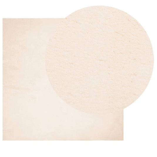 Vidaxl vloerkleed huarte laagpolig zacht wasbaar 160x160 cm beige