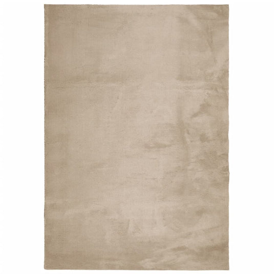 Vidaxl vloerkleed huarte laagpolig zacht wasbaar 140x200cm zandkleurig