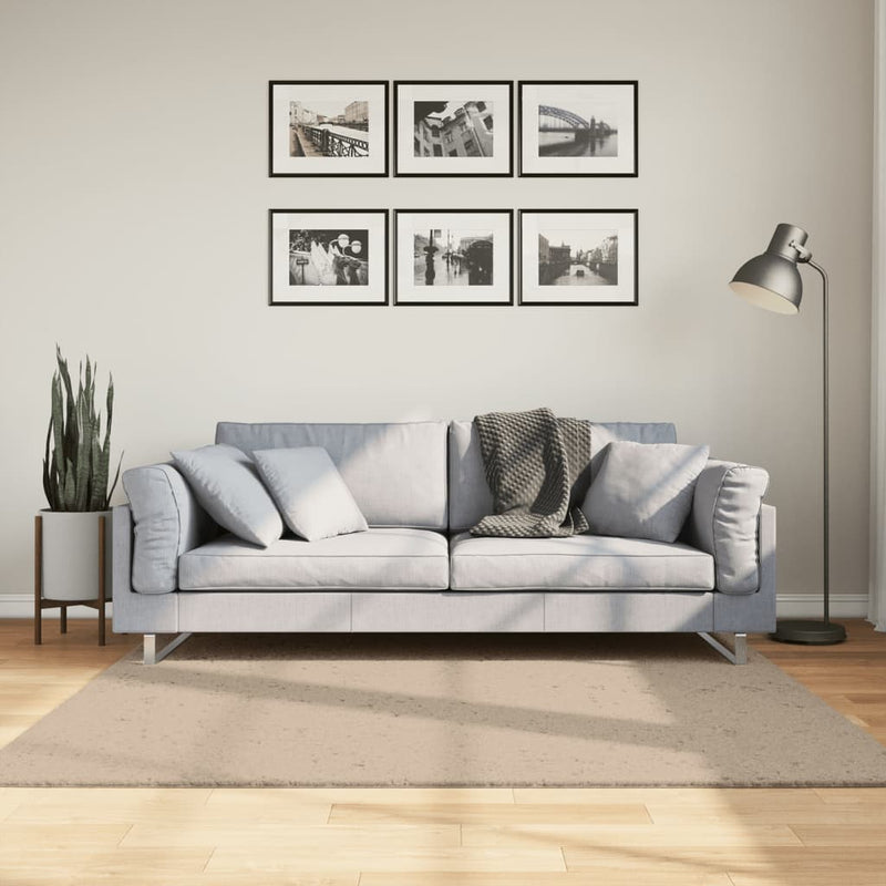 Load image into Gallery viewer, Vidaxl vloerkleed huarte laagpolig zacht wasbaar 160x160cm zandkleurig
