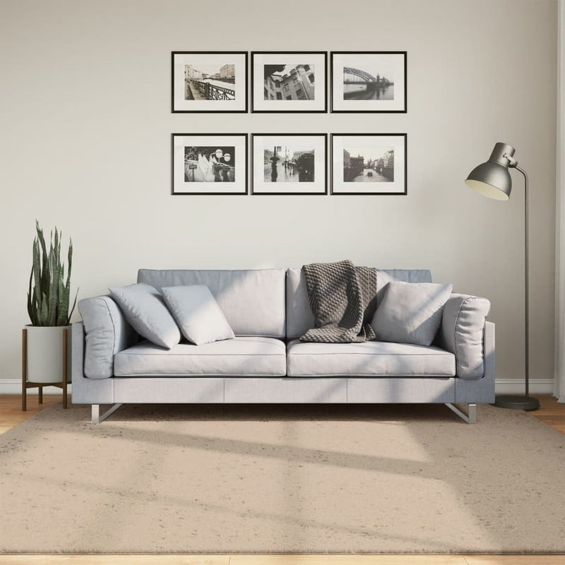 Afbeelding laden in galerijviewer, Vidaxl vloerkleed huarte laagpolig zacht wasbaar 200x200cm zandkleurig
