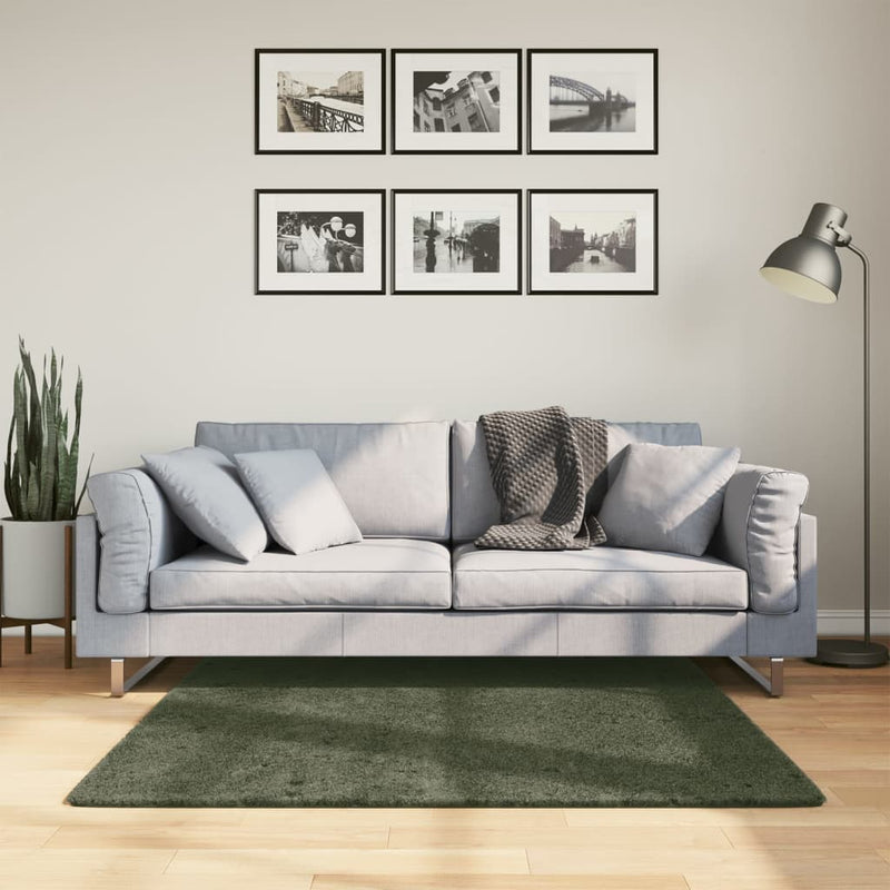 Afbeelding laden in galerijviewer, Vidaxl vloerkleed huarte laagpolig zacht wasbaar 120x120 cm bosgroen
