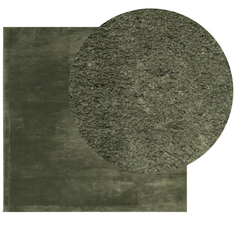 Load image into Gallery viewer, Vidaxl vloerkleed huarte laagpolig zacht wasbaar 160x160 cm bosgroen
