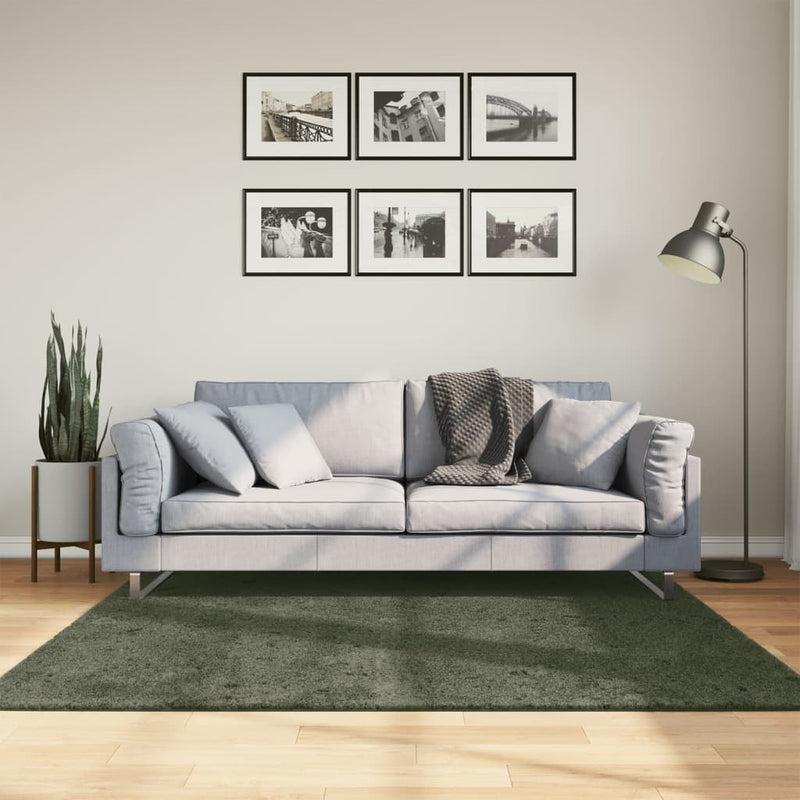 Load image into Gallery viewer, Vidaxl vloerkleed huarte laagpolig zacht wasbaar 160x160 cm bosgroen
