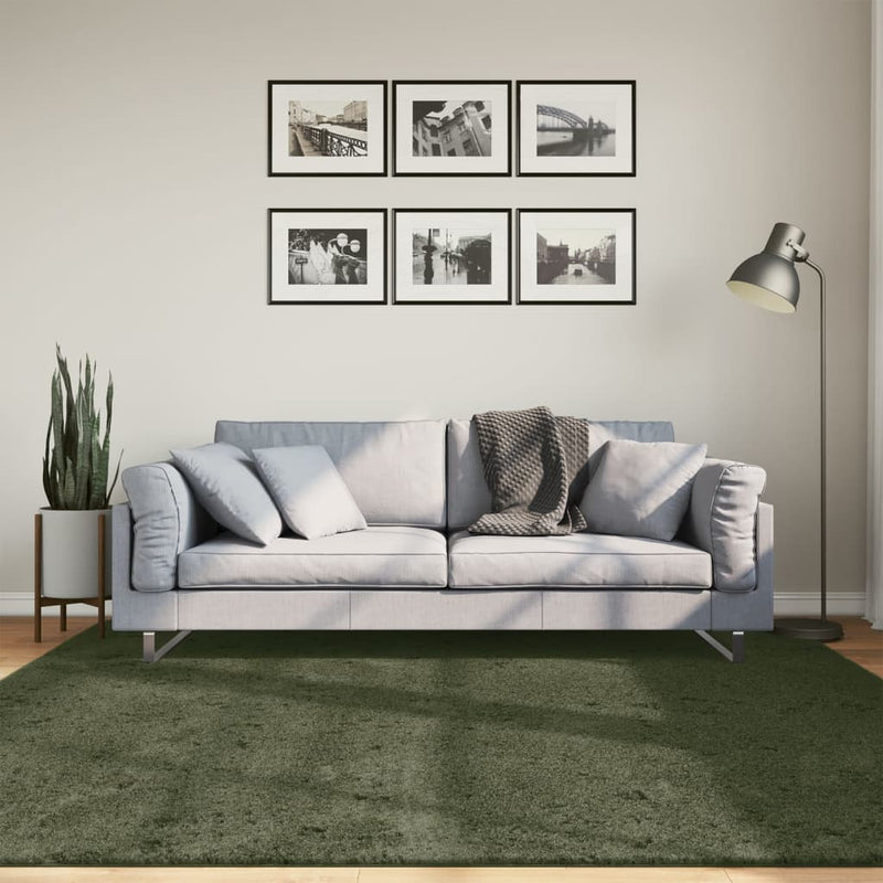 Load image into Gallery viewer, Vidaxl vloerkleed huarte laagpolig zacht wasbaar 200x200 cm bosgroen
