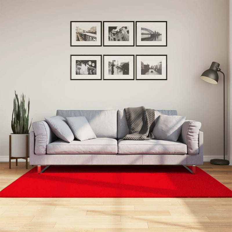 Load image into Gallery viewer, Vidaxl vloerkleed huarte laagpolig zacht wasbaar 120x170 cm rood
