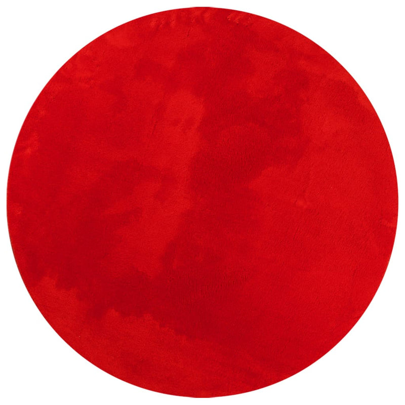 Load image into Gallery viewer, Vidaxl vloerkleed huarte laagpolig zacht wasbaar ø 200 cm rood
