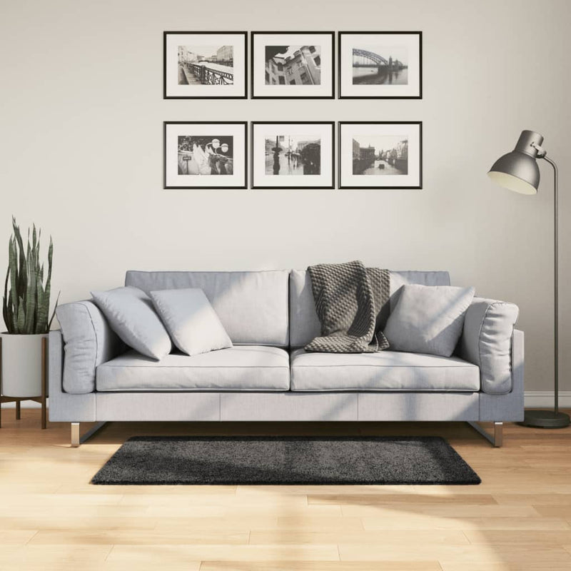 Load image into Gallery viewer, Vidaxl vloerkleed pamplona shaggy hoogpolig modern 60x110 cm antraciet
