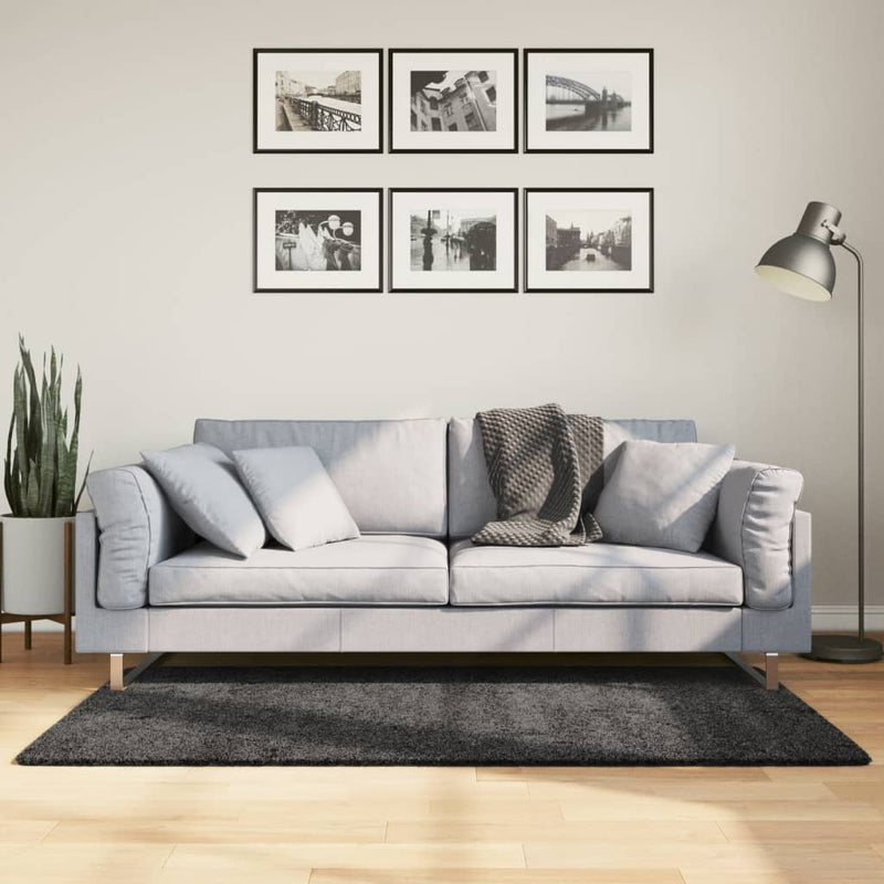 Load image into Gallery viewer, Vidaxl vloerkleed pamplona shaggy hoogpolig 120x170 cm antraciet
