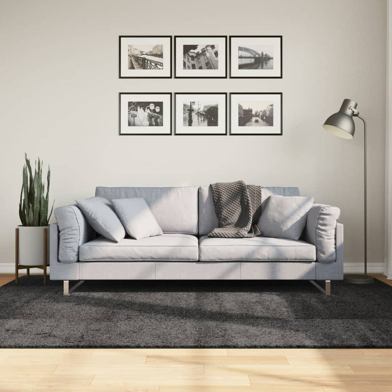 Load image into Gallery viewer, Vidaxl vloerkleed pamplona shaggy hoogpolig 160x230 cm antraciet
